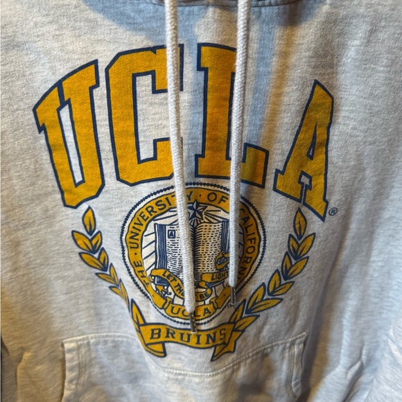 H&M UCLA Light Gray Hoodie with Yellow Print - Picture 2 of 4